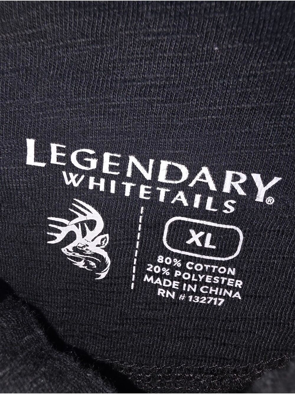 Legendary Whitetails,Men's Black Long-Sleeve Henley with Contrast Stitching #LS1 - Picture 2 of 13